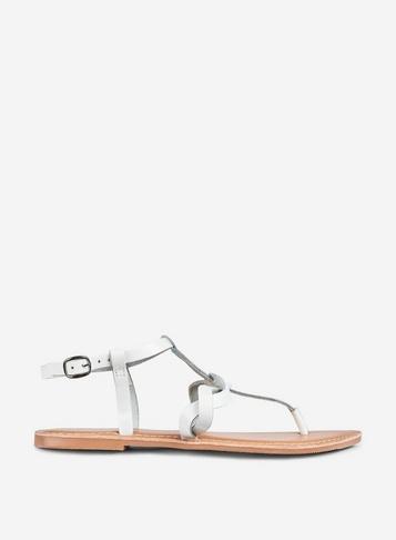 Dorothy Perkins White Leather Jessie Sandals