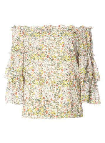 Dorothy Perkins Yellow Ditsy Floral Bardot Top