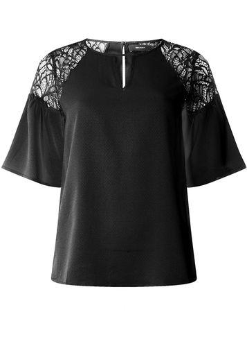 Dorothy Perkins *vero Moda Black Lace Shoulder Blouse