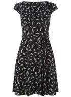 Dorothy Perkins *billie & Blossom Black Feather Print Skater Dress