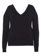 Dorothy Perkins Navy V-neck Cold Shoulder Jumper