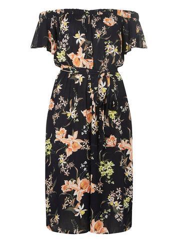 Dorothy Perkins Navy Floral Bardot Jumpsuit