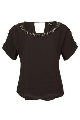 Dorothy Perkins *izabel London Black Cold Shoulder Top