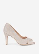 Dorothy Perkins Wide Fit Pink Clover Peeptoe Court Shoes