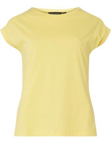 Dorothy Perkins Lemon Roll Sleeve T-shirt