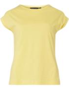 Dorothy Perkins Lemon Roll Sleeve T-shirt