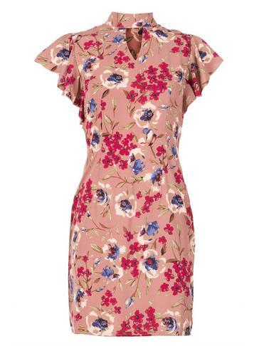 Dorothy Perkins *tenki Rosewood Floral Print Bodycon Dress