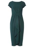Dorothy Perkins *luxe Green Crepe Cap Sleeve Shift Dress