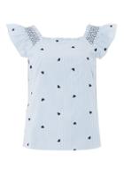 Dorothy Perkins Blue Heart Embroidered Top