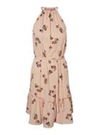 *vero Moda Coral Floral Print Sleeveless Midi Dress