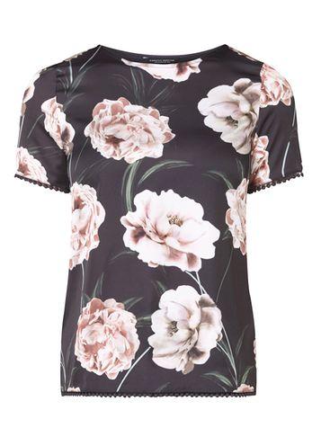 Dorothy Perkins Black Floral Printed Pom Pom T-shirt