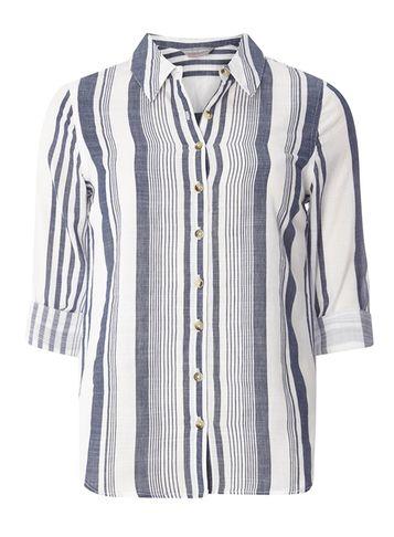 Dorothy Perkins Petite Navy Stripe Shirt