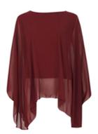 Dorothy Perkins *feverfish Burgundy Chiffon Cape