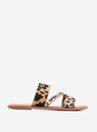 Dorothy Perkins Wide Fit Multi Coloured 'jasmine' Leopard Print Leather Sandals