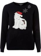 Dorothy Perkins Navy Polar Bear Jumper