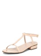 Dorothy Perkins Nude 'frappe' T-bar Sandals