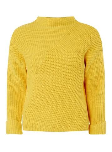 Dorothy Perkins Petite Yellow High Neck Jumper