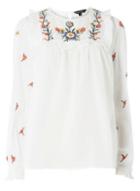 Dorothy Perkins Ivory Floral Embroidered Top