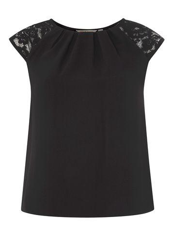Dorothy Perkins *billie & Blossom Petite Black Lace Shell Top