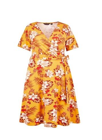 Dorothy Perkins *dp Curve Yellow Wrap Dress