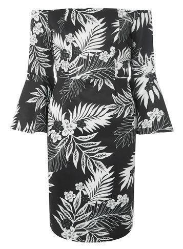 Dorothy Perkins Monochrome Print Bardot Pencil Dress