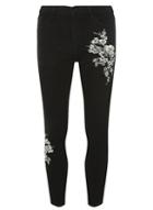 Dorothy Perkins Black 'darcy' Metallic Embroidered Jeans