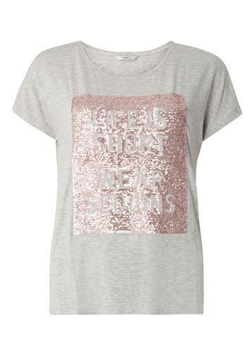 Dorothy Perkins *only Grey Slogan Sequin T-shirt
