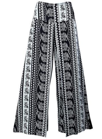 Dorothy Perkins *izabel London Navy Tribal Print Palazzo Trousers