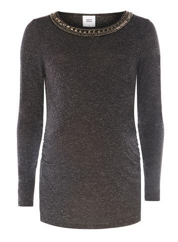 Dorothy Perkins *mamalicious Navy Embellished Knit T-shirt