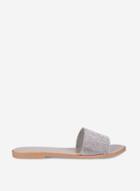 Dorothy Perkins Wide Fit Silver Jewelled Sandals