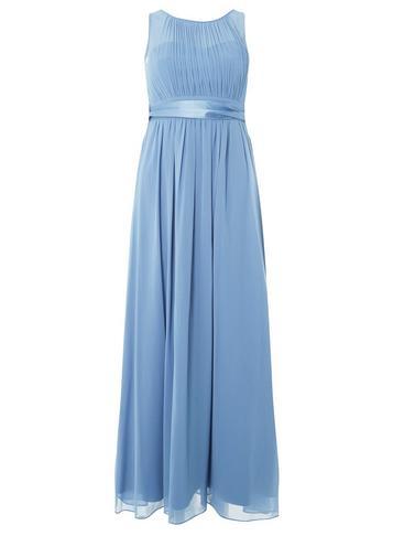 Dorothy Perkins *showcase Petite Dusky Blue 'natalie' Maxi Dress