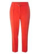 Dorothy Perkins Red Tapered Belted Trousers