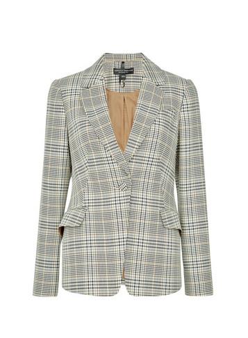 Dorothy Perkins Multi Colour Check Print Single Breasted Jacket