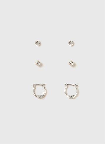 Dorothy Perkins 3 Pack Stud And Hoop Earrings