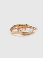 Dorothy Perkins Gold Look Wide Mini Hoop Earrings