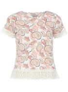 Dorothy Perkins Petite Paisley Crochet Tee