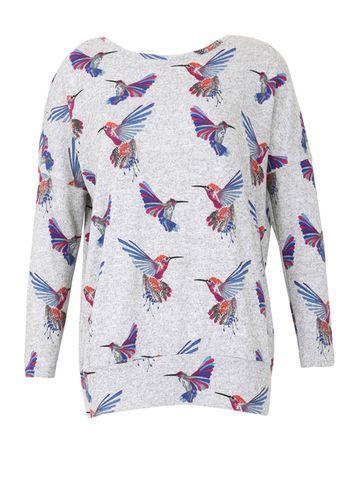 Dorothy Perkins *izabel London Multi Blue Long Sleeve Top