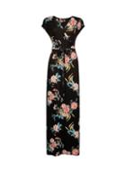 Dorothy Perkins Black Wrap Belted Jersey Maxi Dress