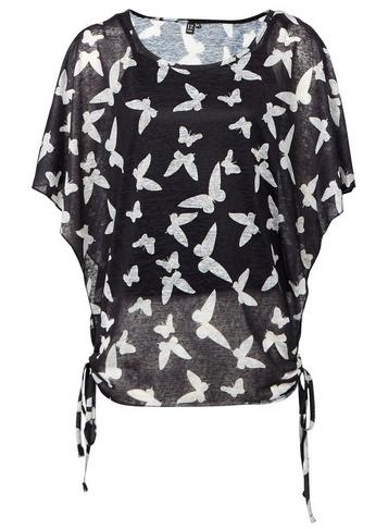 *izabel London Multi Colour Butterfly Tie Back Top