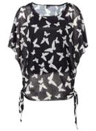 *izabel London Multi Colour Butterfly Tie Back Top