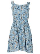 *tenki Blue Floral Skater Dress