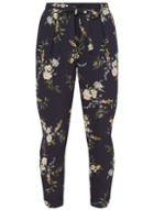 Dorothy Perkins Petite Navy Floral Print Joggers