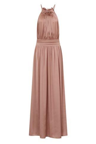 Dorothy Perkins *little Mistress Rose Gold Maxi Dress