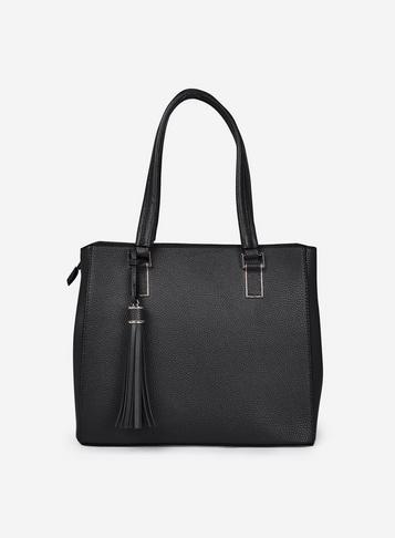 Dorothy Perkins Black Tassel Mini Tote Bag