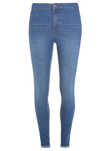 Dorothy Perkins Bright Midwash Fly Front 'lyla' Jeans