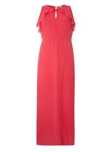 Dorothy Perkins Petite Pink Ruffle Maxi Dress