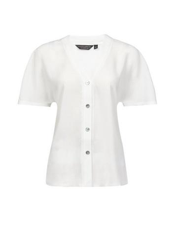 Dorothy Perkins *ivory Button Shirt