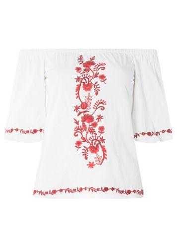 Dorothy Perkins Ivory Woven Sleeve Bardot Top
