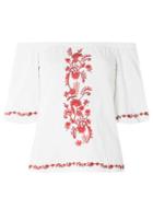Dorothy Perkins Ivory Woven Sleeve Bardot Top