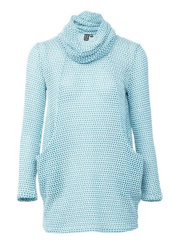 *izabel London Cyan Sheer Knitted Jumper